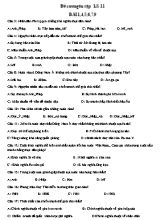 Đề cương trắc nghiệm ôn tập Lịch sử lớp 11 (Có đáp án)